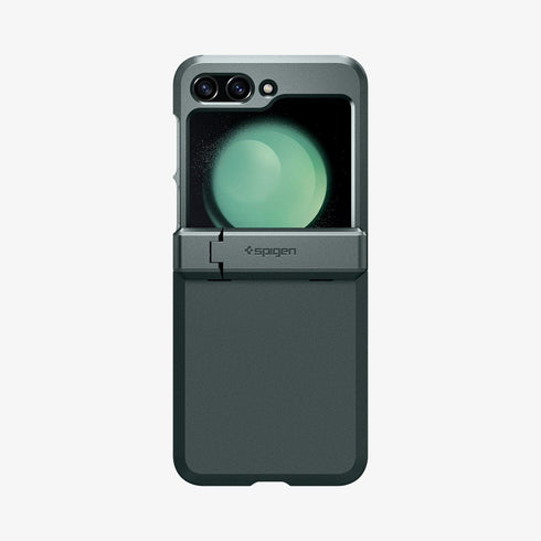 ACS06227 - Galaxy Z Flip 5 Case Tough Armor Pro in black showing the back with phone fully open